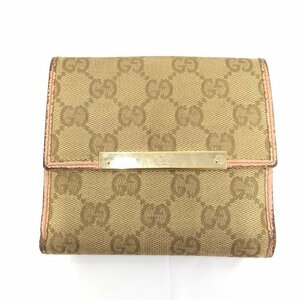 GUCCI グッチ 財布 ベージュ系 GG レザー 112664 1408【CBAO6020】