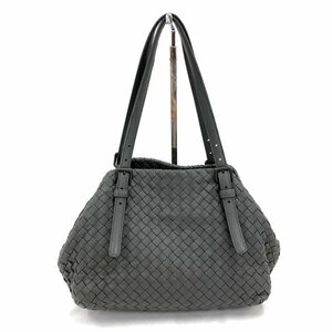 BOTTEGA VENETA ボッテガヴェネタ ショルダーストラップ 黒 イントレチャート レザー【CBAO3038】