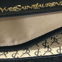 Yves Saint Laurent イヴサンローラン レザー クラッチバッグ ブラック 中古品【CBAP8054】_画像9