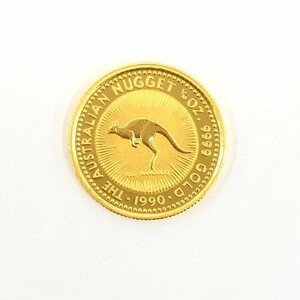 K24IG　オーストラリア　カンガルー金貨　1/10oz　1990　総重量3.1g【CBAT6054】