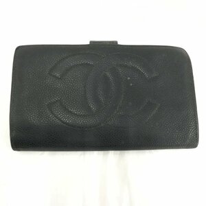 CHANEL　シャネル　ココマーク　キャビアスキン　長財布　がま口　4460408【CBAR4029】