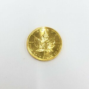 K24　金貨幣　カナダ　メイプルリーフ金貨　5ドル　重量3.0g【CBAS3067】