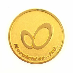 K24　純金メダル　丸一株式会社　9999刻印　重量15.4g【CBAP6021】