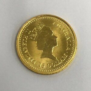 K24　金貨幣　オーストラリア　ナゲット金貨　15ドル　重量3.1g【CBAS3084】