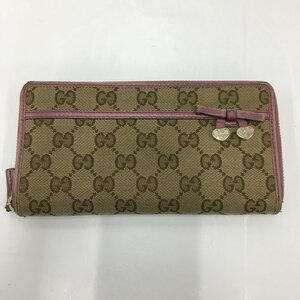 GUCCI グッチ 長財布 GG ベージュ×ピンク 307997 525040【CBAR6074】