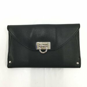 Salvatore Ferragamo サルヴァトーレフェラガモ 財布 黒 ガンチーニ レザー IV22 4655【CBAR6006】