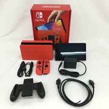 Nintendo Switch　ニンテンドースイッチ 有機ELモデル マリオレッド 通電○ 初期化済み 箱あり【CBAU1067】_画像1