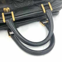 LOEWE ロエベ ボストンバッグ 黒 レザー アナグラム【CBAV3025】_画像3