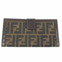 FENDI フェンディ 長財布 ズッカ柄 ブラウン レザー 2804 01339 008【CBAV3006】_画像2