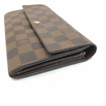 LOUIS VUITTON ルイヴィトン 長財布 ダミエ ポルトフォイユサラ N61734/CA0096【CBAW3024】_画像4