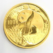 K24　金貨幣　中国　パンダ金貨　100元　重量31.1g【CBAH6043】_画像1