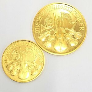 K24　金貨幣　オーストリア　フィルハーモニー金貨　100ユーロ　50ユーロ　おまとめ　総重量46.5g【CBAJ6012】