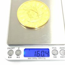 K24　純金メダル　奉祝・金婚式　純金・1000刻印　重量160.4g【CBAZ6046】_画像9