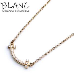 ティファニー Tスマイル ミニ ダイヤ ネックレス K18 ピンクゴールド ダイヤモンド K18PG Tiffany&Co. 横浜BLANC