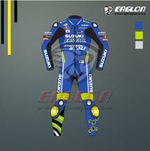 海外 送料込み 　高品質　257 アンドレア・イアンノーネ Suzuki ECSTAR MotoGP 2018` レーシングレザースーツ サイズ各種　本革　レプリカ_画像1