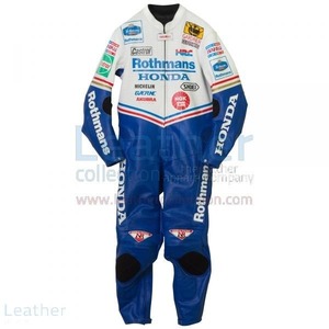  abroad postage included high quality wine * Gardner HONDA GP 1992 racing leather suit size all sorts original leather replica 