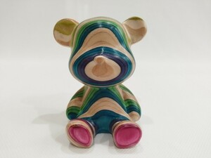 original B@BY BE@R WOOD 木 フィギュア Rainbow wood 10cm