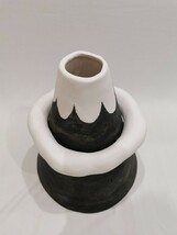 【模写】奈良美智 Yoshitomo Nara 黒富士型一輪挿し Bud Vase Black Fuji Ceramic 25CM_画像7