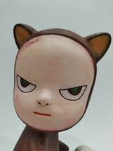 【模写】奈良美智 Yoshitomo Nara Harmless Kitty 木 フィギュア acrylic on wood 28CM_画像3