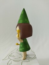 【模写】奈良美智 Yoshitomo Nara No.4 木 フィギュア Hand Painted acrylic on wood 15CM_画像4