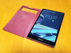 【中古】SHARP 7インチタブレット AQUOSPAD 「SH-05G」SIMフリー　ガラスフィルム　ケース付