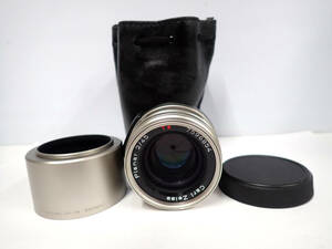 美品 CONTAX/コンタックス Carl Zeiss Planar レンズ 2/45 メタルフード GG-3 フィルムカメラ 管0 