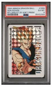 【PSA6】ドラゴンボールZ ドラゴンボールカード アマダ PPカード パート25 孫悟飯 1994年 1086 ソフトプリズム 