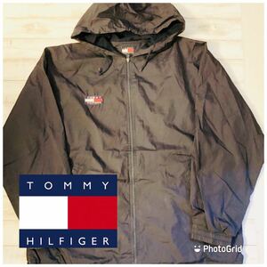 ビッグサイズ　トミーヒルフィガー　TOMMY HILFIGER XL 裏トリコット　ナイロンジャケット　ナイロンパーカー　ブラック