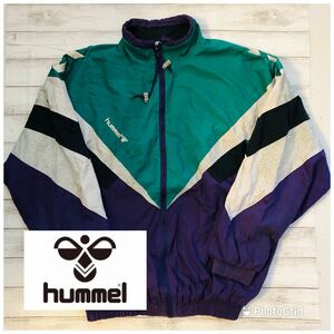 ビッグサイズ　ヒュンメル　hummel XL 裏地コットン　切り替えジャケット　トラックジャケット　スピンドルジャケット