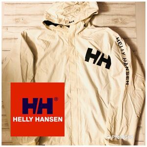 ビッグサイズ　ヘリーハンセン　Helly Hansen XL 裏メッシュ　ビッグロゴ　セーリングジャケット　マリンジャケット　ホワイト