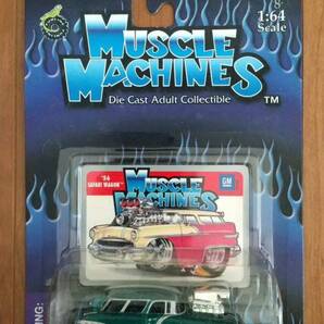 3台 2000 1/64 MUSCLE MACHINES 56 Safari Wagon 50 Ford Woody PT Cruiser ミニカー アメ車 ホットロッド マッスルカー アメリカ 雑貨の画像3