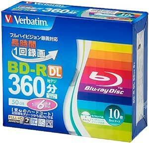 バーベイタム (Verbatim) 1回録画用 ブルーレイディスク BD-R DL 50GB 片面2層 1-6倍速 10枚 ディー