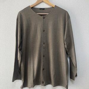 1円 00s Y's リネン　ノーカラーシャツ　襟なしシャツ　ワイズ　カットソー　2006ss ヨウジヤマモト　Yohji Yamamoto 