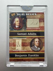 Dual Relics！ Samuel Adams / Benjamin Franklin The Bar 2020 Pieces Of The Past 文書レリック