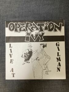 Operation Ivy / Live At Gilman アナログレコード RANCID green day punk rock