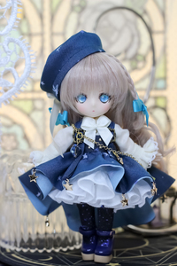 オビツ11　ピコニーモP アンティーユ など　1/12サイズ ドレス　夜空のフィッシュテールジャンパースカートセット　～etoile de nuit～