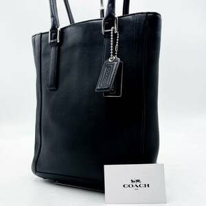 1円 【激レア】コーチ COACH トートバッグ ビジネスバッグ ブリーフケース オールレザー 革 ブラック 黒