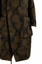 SOSNOVSKA ソスノブスカ / LONG FLORAL COAT (FLOWER) / size M (BLACK×GOLD) コート incarnation artefact DEVOA_画像3