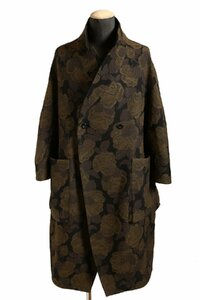 SOSNOVSKA ソスノブスカ / LONG FLORAL COAT (FLOWER) / size M (BLACK×GOLD) コート incarnation artefact DEVOA