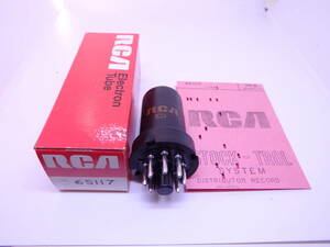 真空管 6SH7 RCA 1本 サービスカード付 箱入り 3ヶ月保証 #015-008