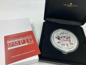 オーストラリア 銀貨 1kg 1000g YEAR OF PIG 2019 SILVER COIN SERIESⅡ 30ドル 豚　u15