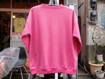 ビンテージ　香港製　アディダス　ピンク色のスウェットシャツ　トレフォイルマーク仕様　サイズL?_画像2