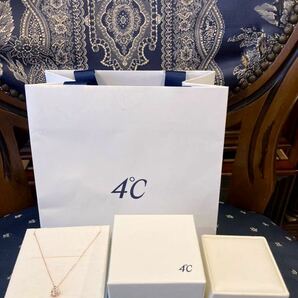 新品 正規品 4℃ ヨンドシー ネックレス k10 ダイヤモンド トルマリン ルビー 箱 紙袋 リボン ピンクゴールド ゴールド プレゼントの画像2