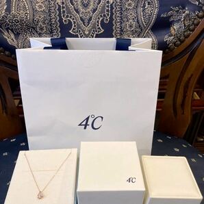 新品 正規品 4℃ ヨンドシー ネックレス k10 ダイヤモンド トルマリン ルビー 箱 紙袋 リボン ピンクゴールド ゴールド プレゼントの画像4