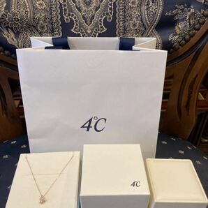 新品 正規品 4℃ ヨンドシー ネックレス k10 ダイヤモンド トルマリン ルビー 箱 紙袋 リボン ピンクゴールド ゴールド プレゼントの画像9