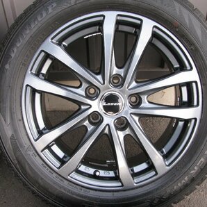 [107681-F]LEBEN 16インチホイール PCD114.3 5H +40 ダンロップ 2021年製 スタッドレス 205/55R16 リーフ オーリス ほか 関東送料4050円の画像4