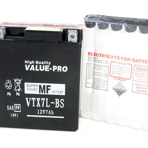VTX7L-BS 即用バッテリー ValuePro / 互換 YTX7L-BS ホーネット250 VTR250 CBR250R CBR250RR CBR400RR ホーネット600 MC19 MC22 NC29の画像4
