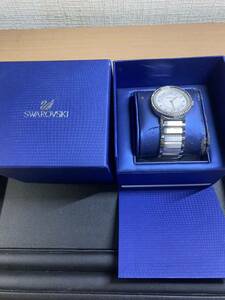 《美品》SWAROVSKI 腕時計 シルバー チェンジベゼル クリスタル w 電池切れの為不動品