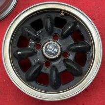 BRITISH MINI TRAD 12インチ×5JJ OFF：+30 PCD：101.6-4H ハブ径:65mmホイールのみ4本セット。_画像2