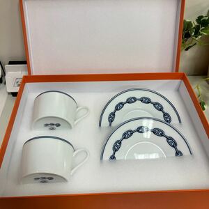 未使用 HERMES エルメス シェーヌダンクル カップ&ソーサー セット 食器